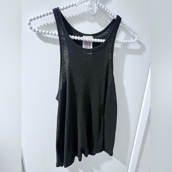 Free People Black Clean Linens Tank Top Sz Small Womens - Picture 2 of 4